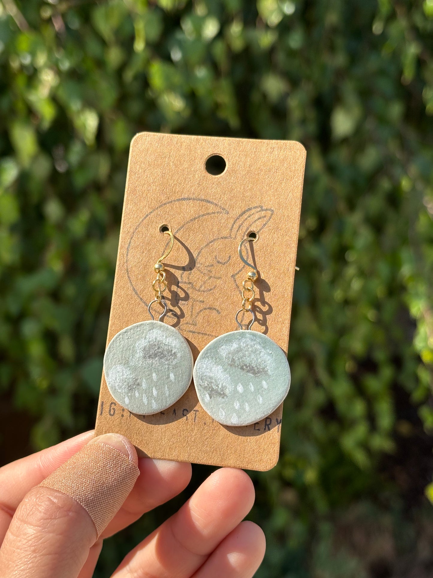 Moody Cloud Rainy Earrings