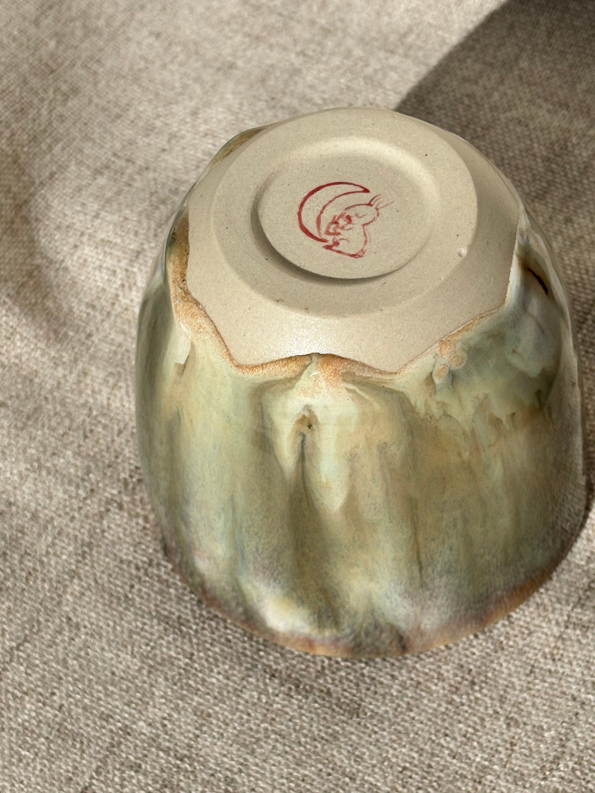 Tumbler in Matcha Parfait glaze, 8oz and 12oz
