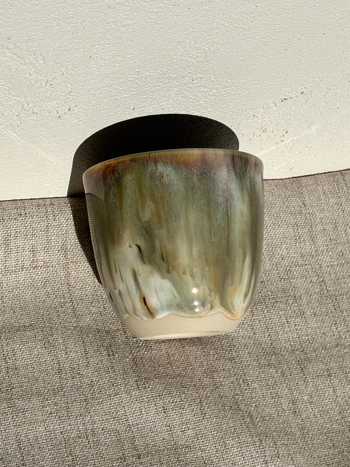 Tumbler in Matcha Parfait glaze, 8oz and 12oz