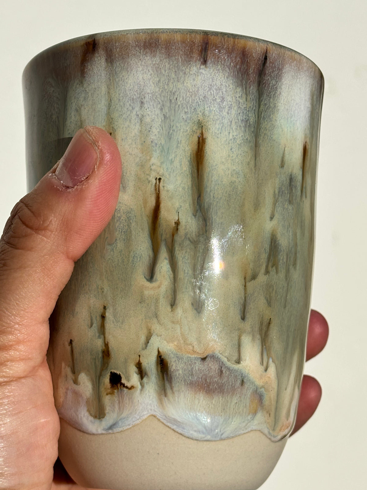 Tumbler in Matcha Parfait glaze, 8oz and 12oz