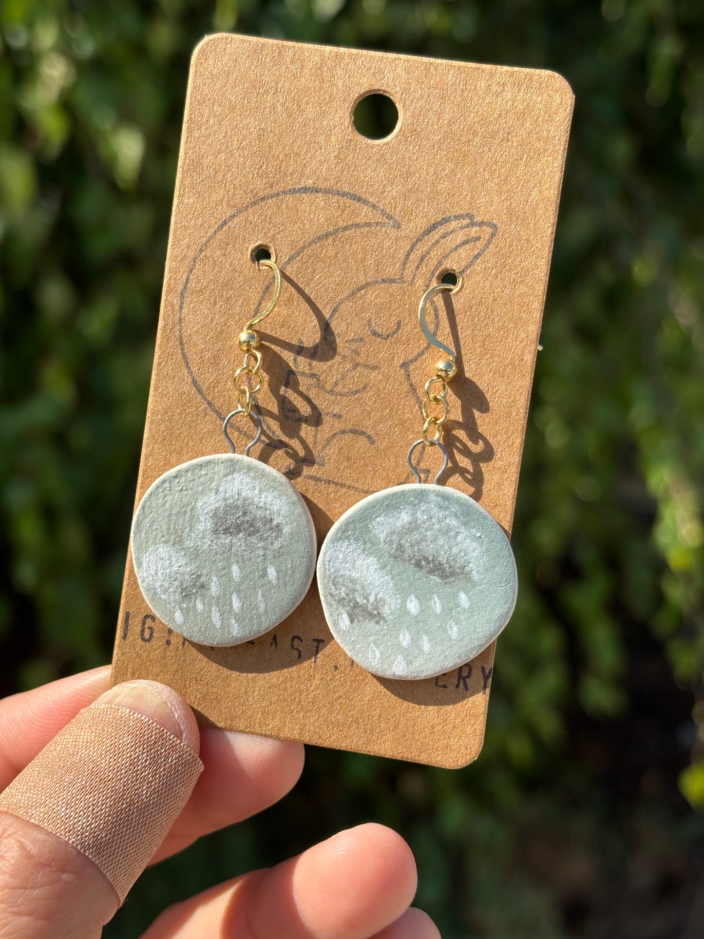 Moody Cloud Rainy Earrings