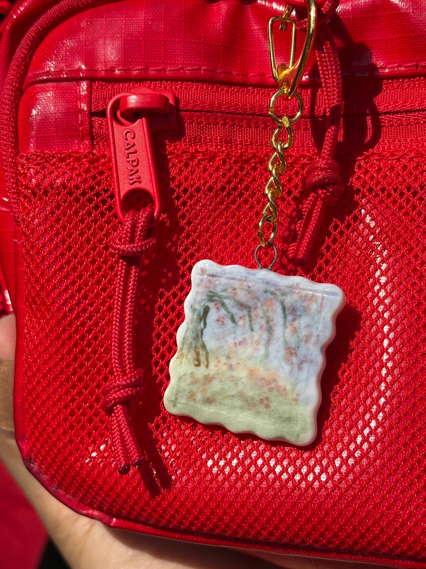 Hand Painted Cherry Blossom Tile Charm