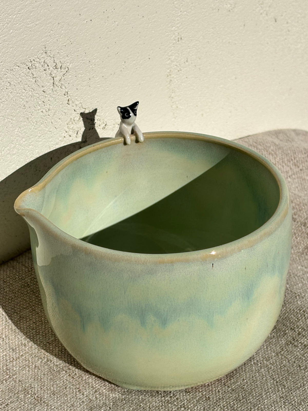Matcha bowls and chinese style tea cups in Jade glaze