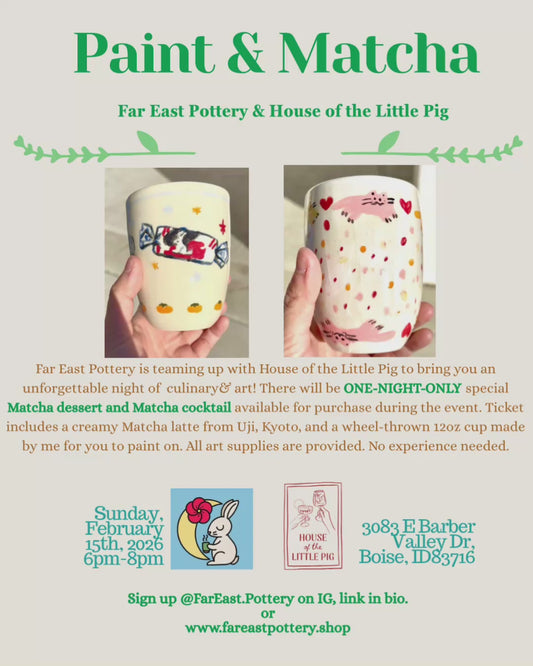 February 15th, 2026 Paint & Matcha Workshop at House of the Little Pig